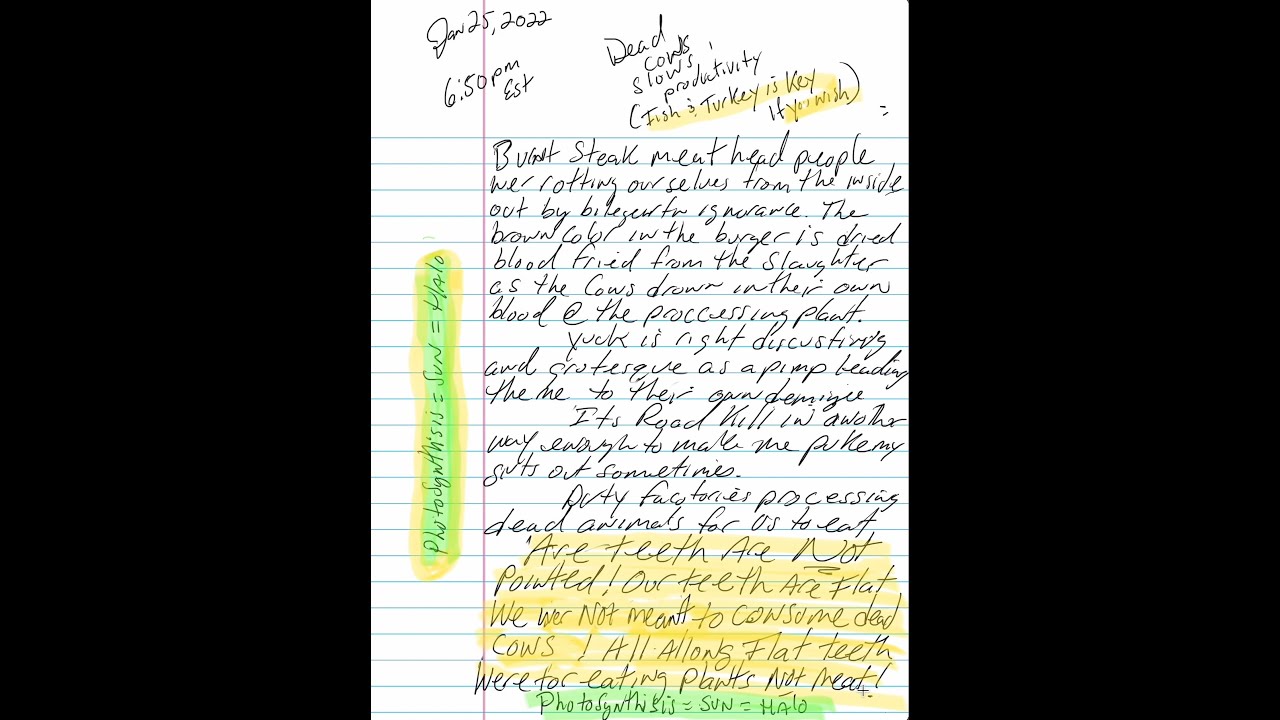 DEAD COWS SLOW PRODUCTIVITY ( FISH AND TURKEY IF YOU WIDH) WE HAVE FLAT TEETH FOR A REASON!!!