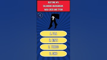 Bugtong #5: Dalawang magkaibigan, nasa likod ang tiyan... #bugtong #filipino #quiz