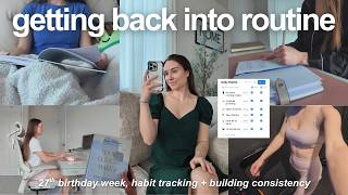 GETTING BACK INTO ROUTINE | building consistent habits, productive work days, & turning 27