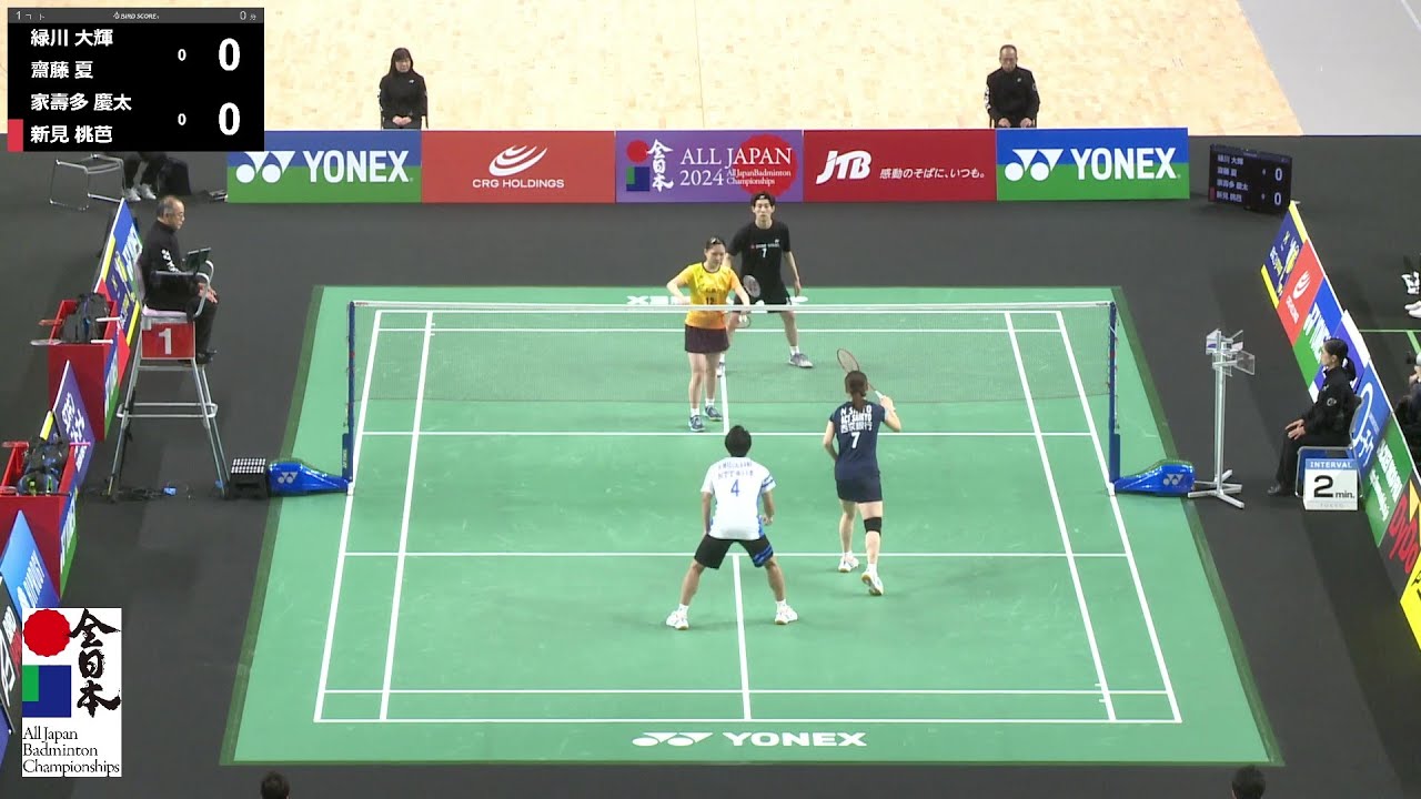 総合2024】混合ダブルス2回戦｜緑川大輝（NTT東日本）／齋藤夏（ACT