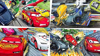 CARS 4 CRASH SCENES [Compilation] Drawing and Coloring Pages | Tim Tim TV