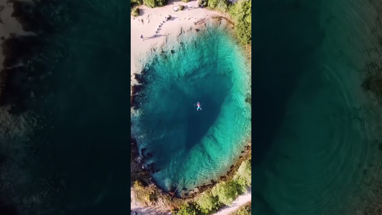 Beautiful blue lake 