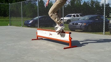 Skating the 6ft Transformer Rail in the Prison Yard