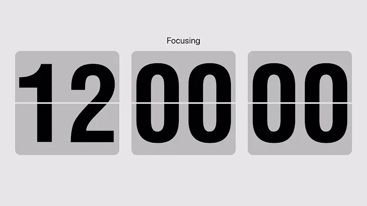 12 hour  countdown timer with flip clock