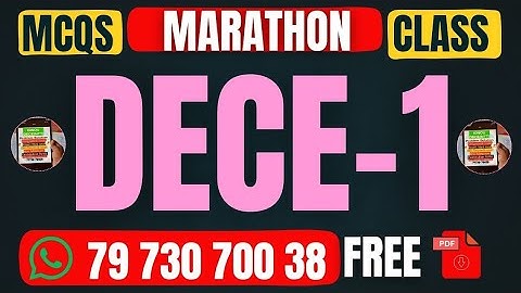 DECE 1 MCQS MARATHON CLASS || NEW PATTERN 2025-26|| BILINGUAL REVISION CLASS 