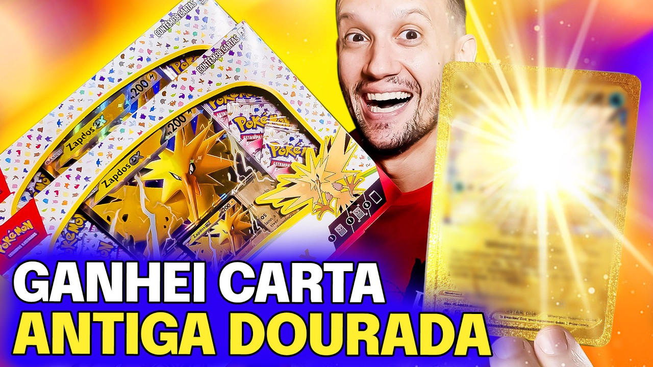 GANHEI CARTA ANTIGA POKEMON DOURADA | CAPITÃO HUNTER CARTAS POKEMON TCG