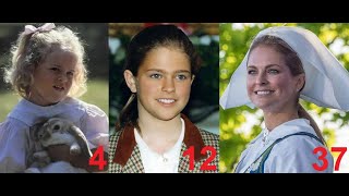 Princess Madeleine from 0 to 39 years old