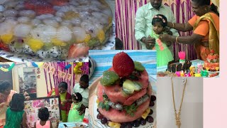 Sai Papa 2nd birthday celebration at home|| jelly fruit cake || Wat grandparents gifted her