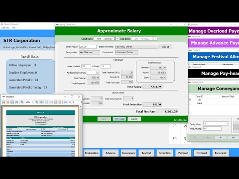 Payroll Management System for Small Business Free Software (Payslip Generator)