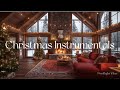 Christmas Instrumental Ambience in a Cozy Log Cabin 🎄🔥 | Snow &amp; Fireplace (2 Hours)