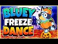 🎃 BLUEY HALLOWEEN FREEZE DANCE 🎃 Brain Break for Kids 🎃 Spooky Floor is Lava 🎃 Just Dance Party