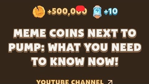 MEME COINS NEXT TO PUMP : Memefi video Code