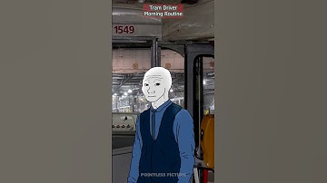 Morning routine of a tram driver #doomer #wojak #memes