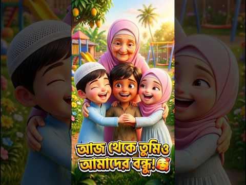 আয়ান ফাতেমার নতুন বন্ধু 🥰 | সবাই মিলে খেলি | Islamic Cartoon Bangla | #shorts #ayanfatemakids