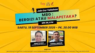 MBG : Bergizi atau Malapetaka ? | SENADA | SINODE GKI  WILAYAH JABAR | SABTU, 19/09/2026