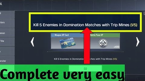 Kill 5 enemies in domination matches with trip mines