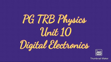 PG TRB Physics Unit 10 Electronics Full adder