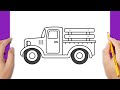 HOW TO DRAW A FARM TRUCK CAR EASY