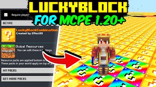 Download LUCKY BLOCK Mod in Minecraft Pocket Edition 1.20+🤯 || Lucky One Block MCPE (Hindi)