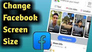 How to Change Facebook Screen Size