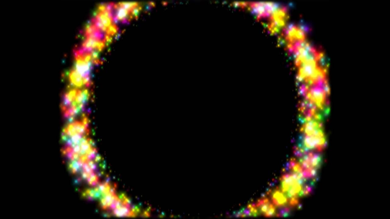 Футаж Цветные огоньки в форме круга - YouTube