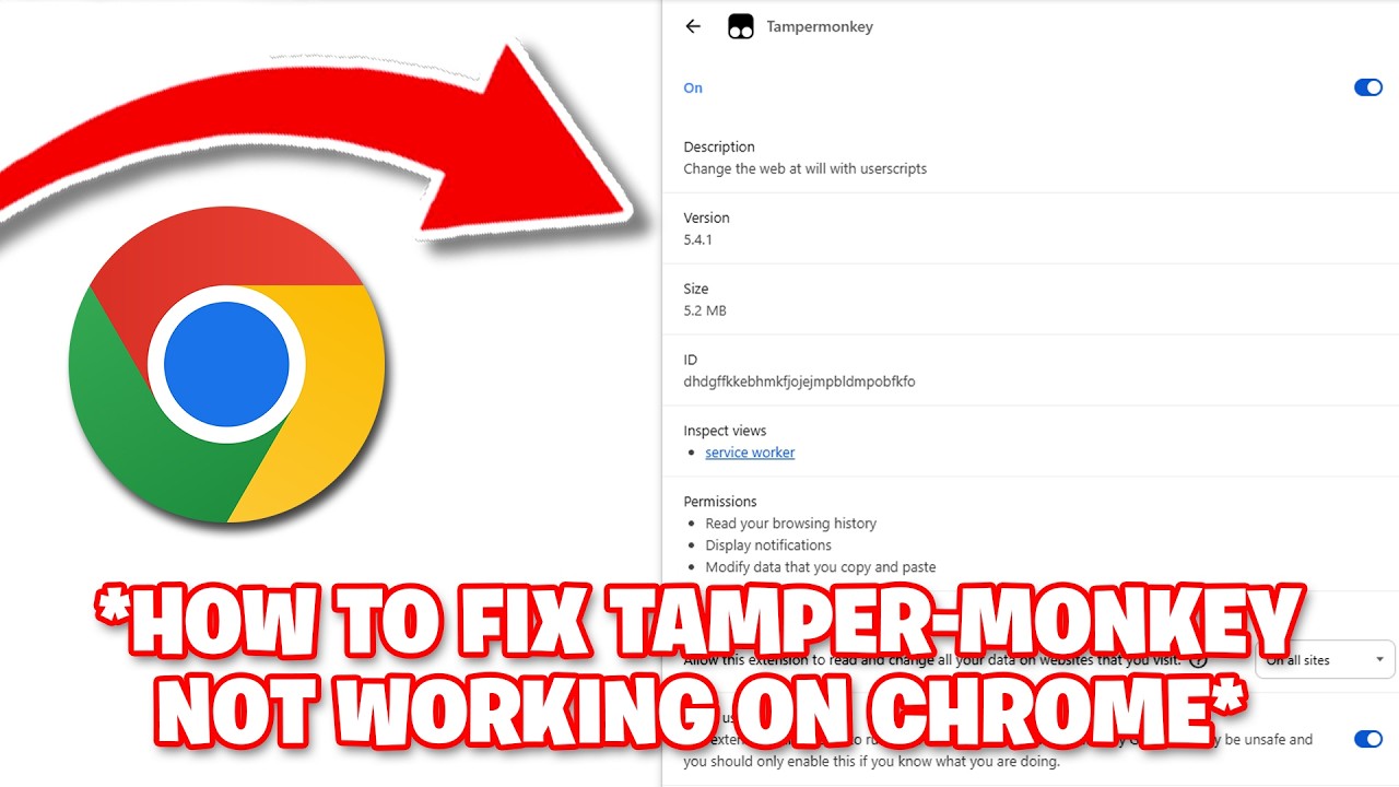 How To Fix TamperMonkey Not Working On Chrome - Step By Step - YouTube