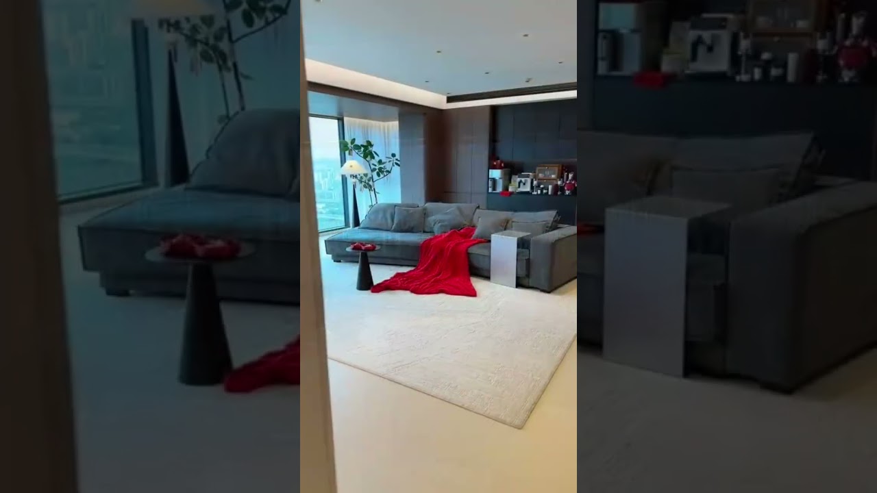 Such a dreamy, cozy corner with this beige sofa — your relaxation zone awaits! 🏠💤