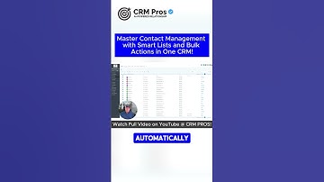 Master Contact Management with Smart Lists and Bulk Actions in One CRM!