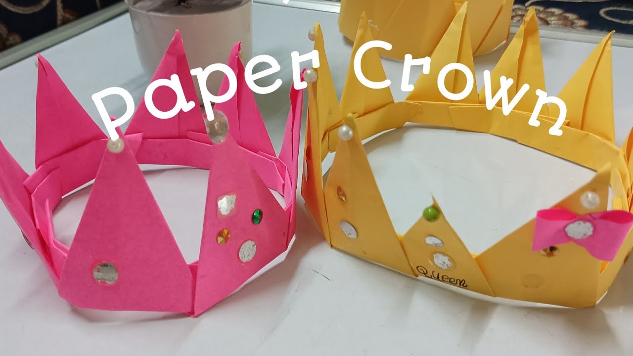How to make Paper Crown/Paper Craft/Origami Crown YouTube