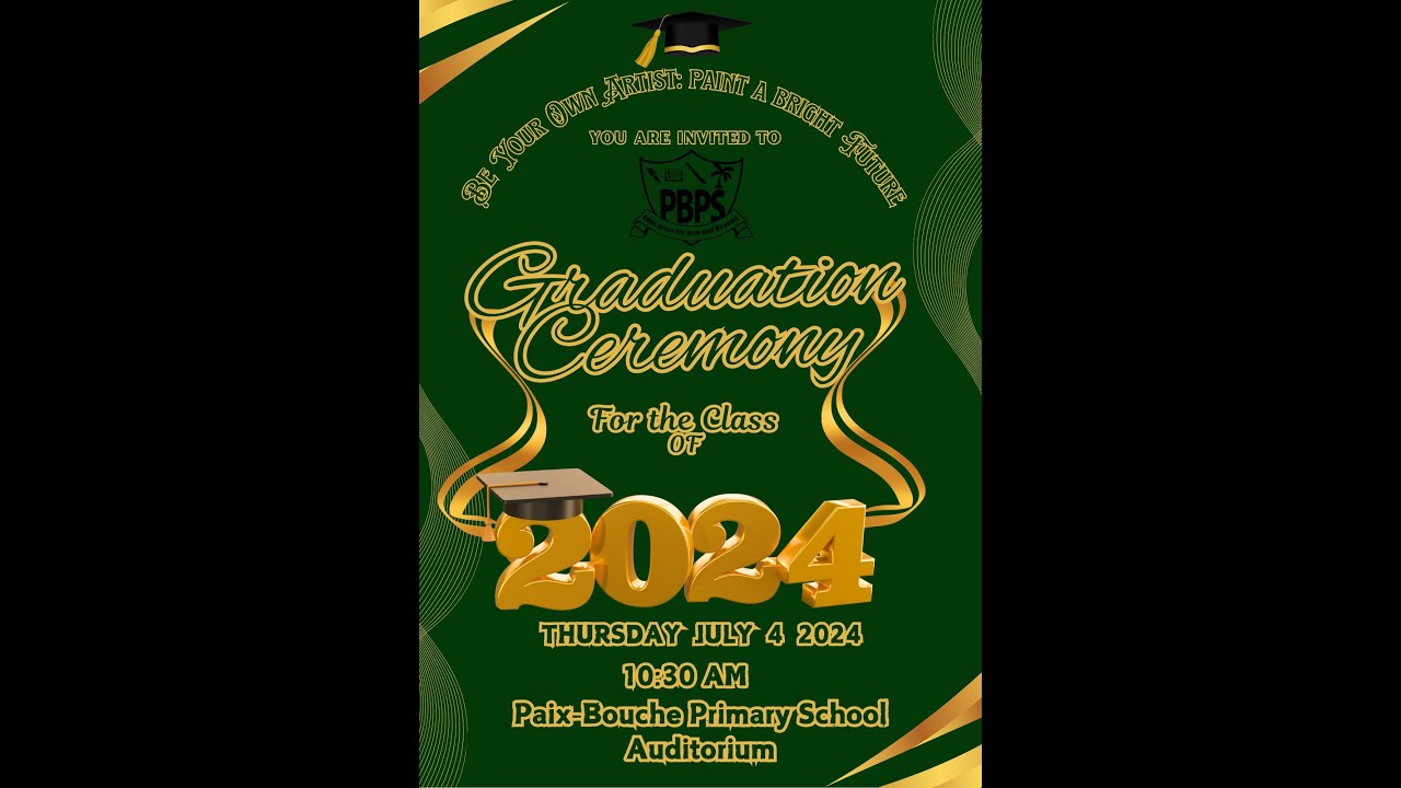Graduation Ceremony Class of 2024 Paix Bouche Primary Shool - YouTube