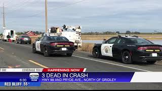 3 people killed in Highway 99 multi-vehicle crash