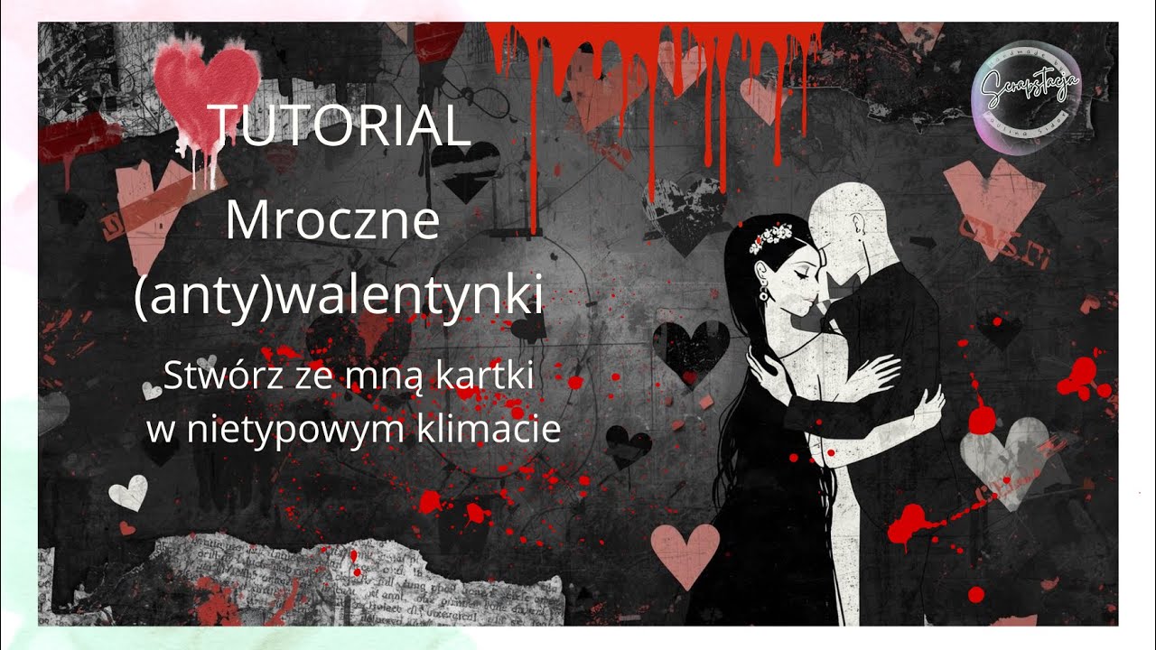 Nie klikaj, jeśli uwielbiasz walentynki! Tworzę dwie kartki w mrocznym klimacie. Tutorial