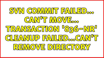 SVN Commit Failed... Can