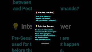 PRE-SESSION vs POST-SESSION#InformaticaPowerCenter #ETL #viral#shorts #DataEngineering
