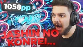 RANK WHAT??? osu! 9.12 ⭐ Jashin no Konrei, Gi wa Ai to Shiru +1059pp