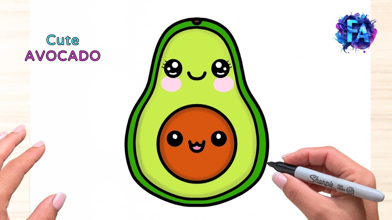 How to Draw an Avocado | Easy Drawing