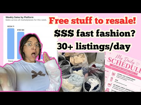I List 30+ Items in ONE Day! FREE Inventory, Sales & Reseller Mom life schedule💰
