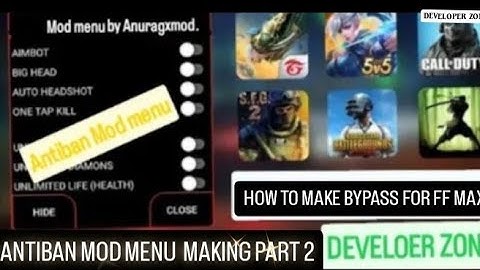 How to make bypass for free fire 🔥 | Bypass kasie bnaye ff max ka | Antiban Mod menu making  part 2