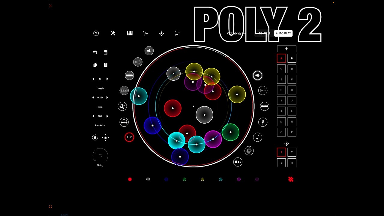 POLY 2 — Генеративный секвенсор на основе полиритмов — Подробное руководство 2026 — iPad