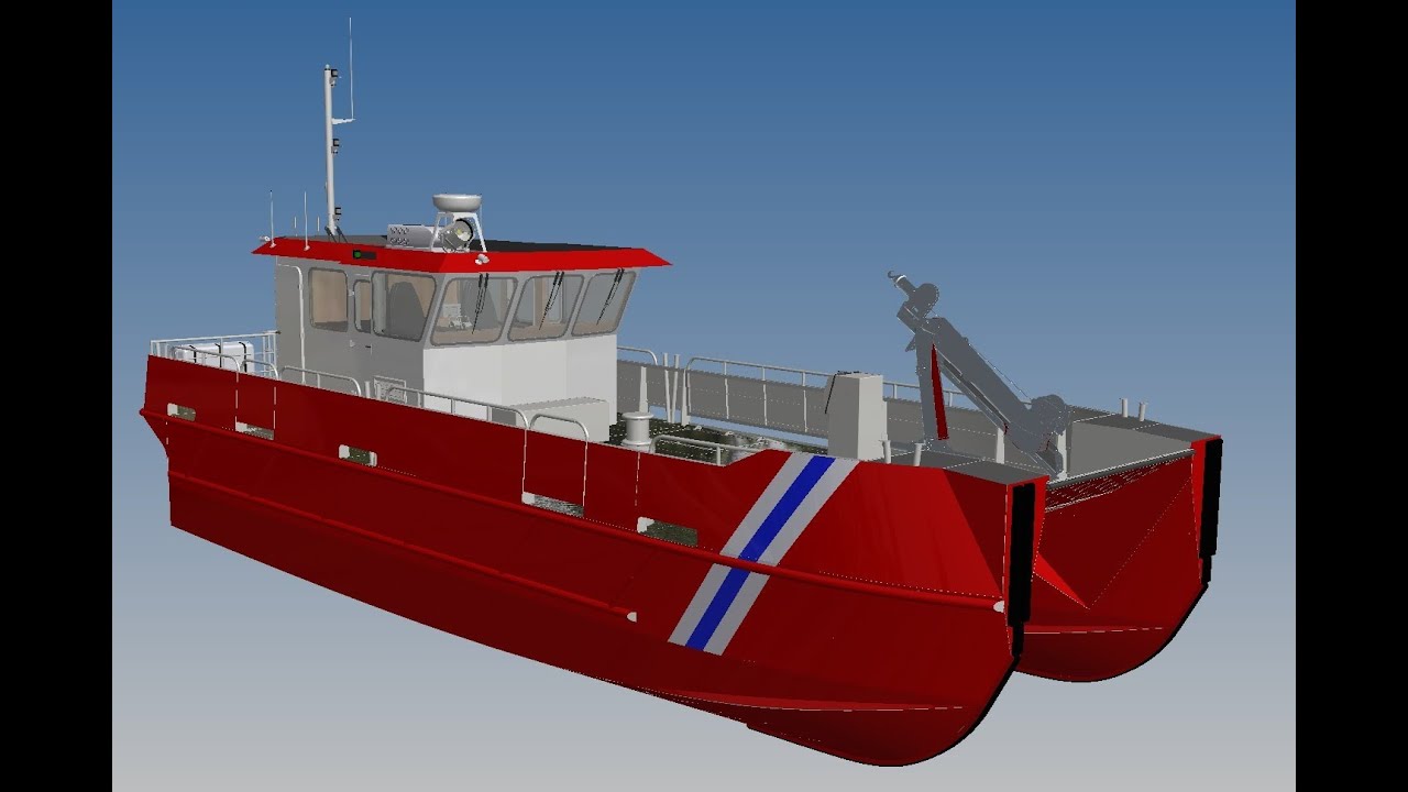 3MT Engineering AS - aluminium catamaran workboat - YouTube