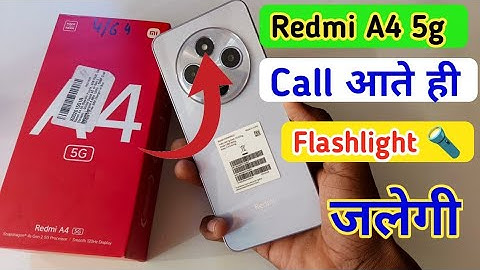Redmi A4 5g notification light on/off kaise karen,incoming call flashlight setting Redmi A4 5g