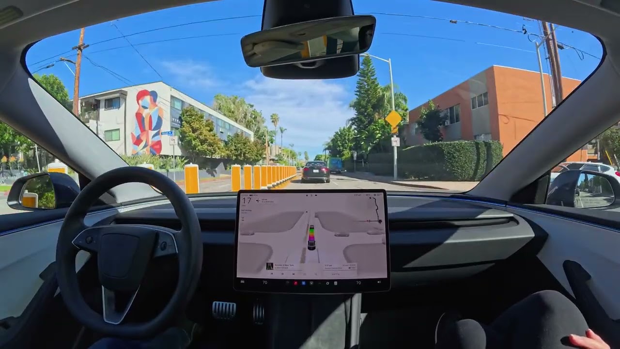 Raw 1x: Sit back and let your Tesla drive you through Hollywood