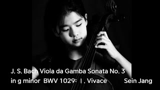 J. S. Bach Viola da Gamba Sonata No.3 in G minor BWV 1029, Ⅰ. Vivace/ 장세인