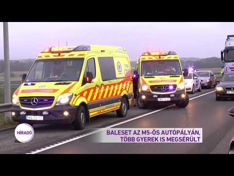 Baleset az M5ös autópályán, több gyerek is megsérült