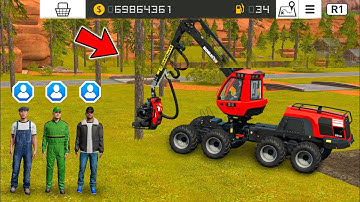 Forestry With 4 Multiplayer In Fs 18 | Fs 18 4 Player Gameplay | Timelapse