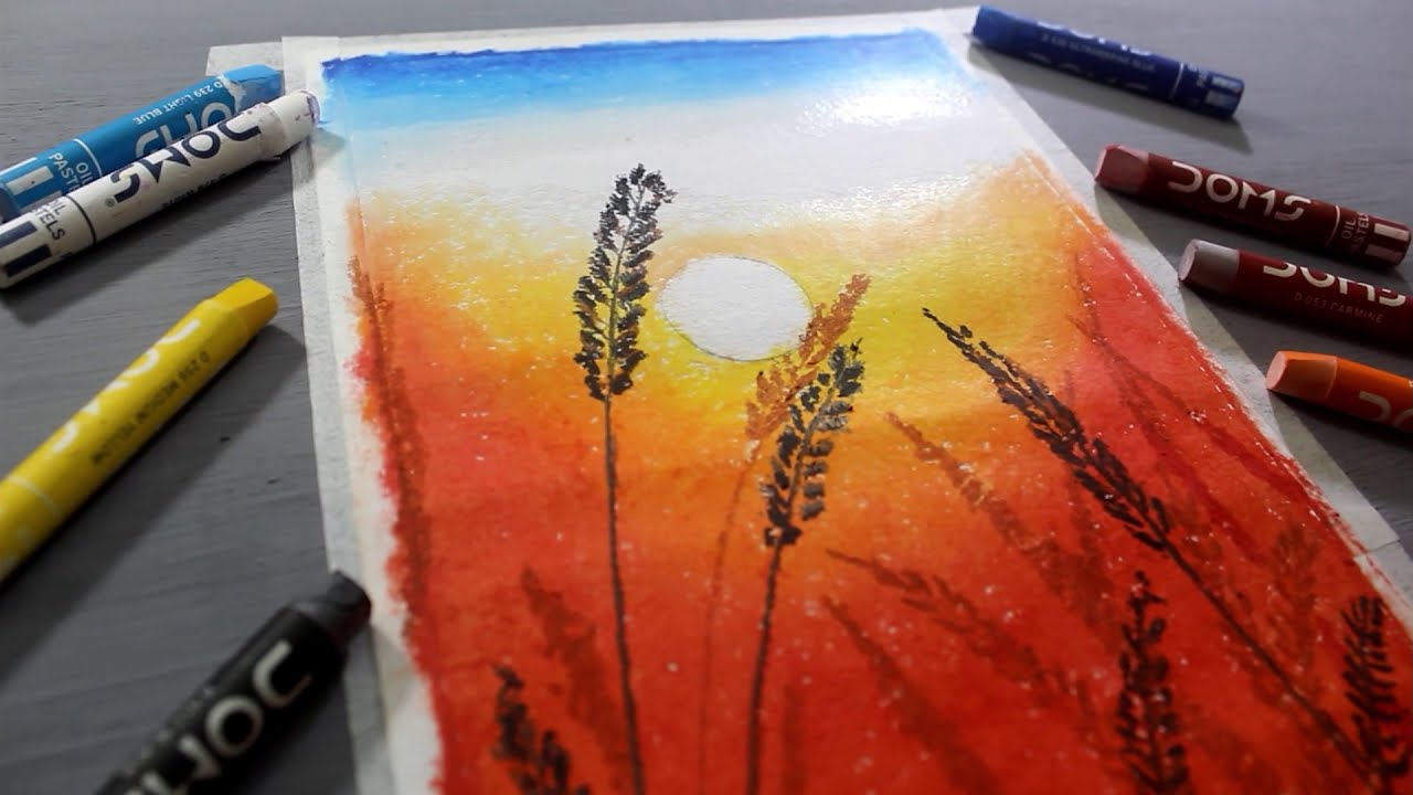 Crayon Painting | Step by Step | Sunday Art Class - YouTube