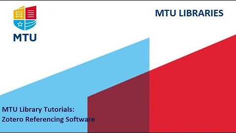 Introduction to Zotero Referencing Software