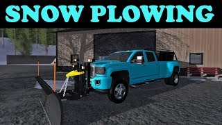 Farming Simulator 17 | Snow Plowing the Shop | GMC Plow Truck screenshot 4