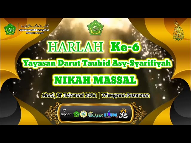 Nikah Massal Dalam Rangka Harlah Ke-6 Yayasan Darut Tauhid Asy-Syarifiyah Ahad, 25/2/2024 class=