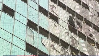 Severe storms DEVASTATE downtown Houston, high-rise windows blown out